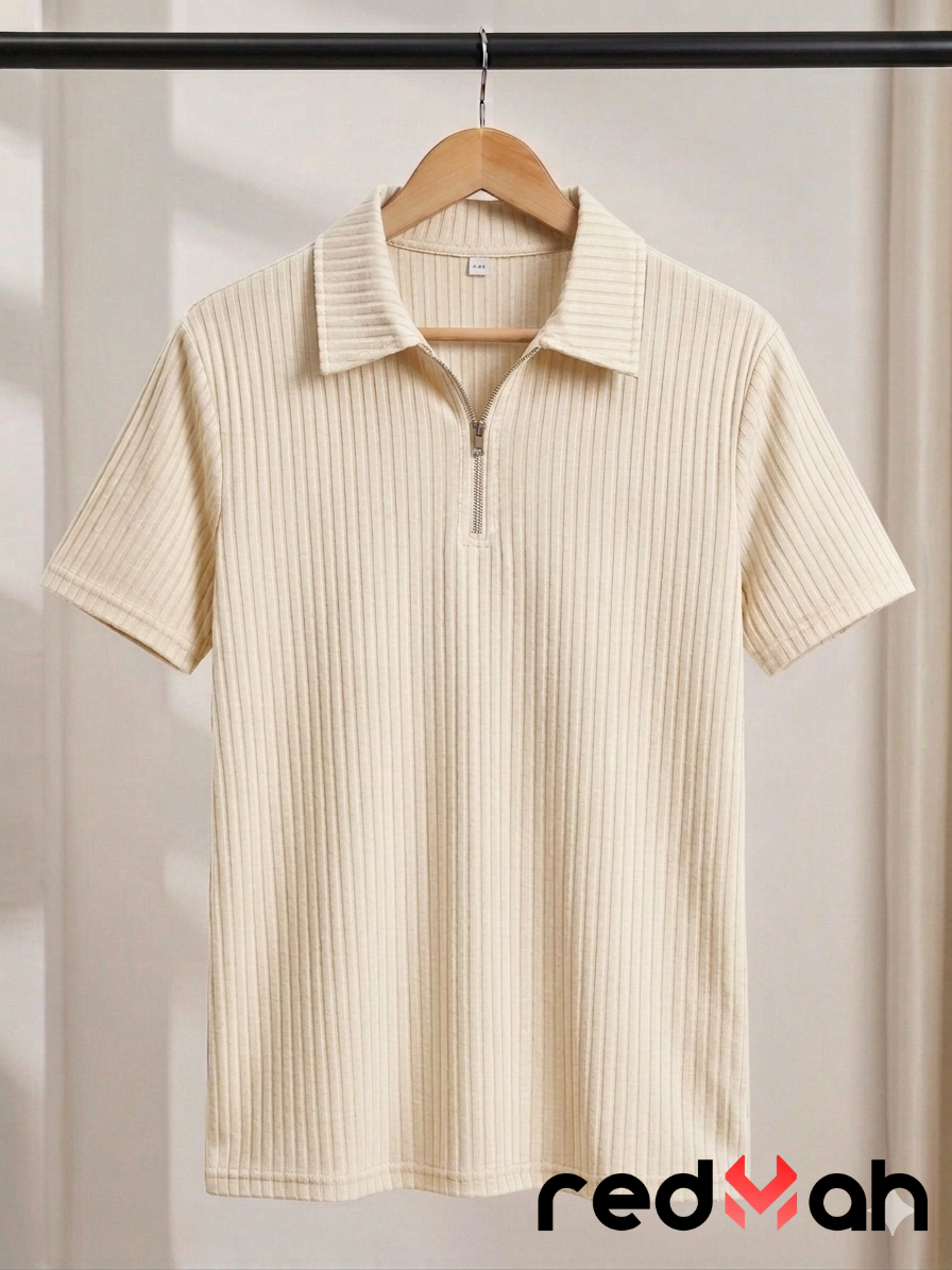 Zipper T-Shirt (Brown)