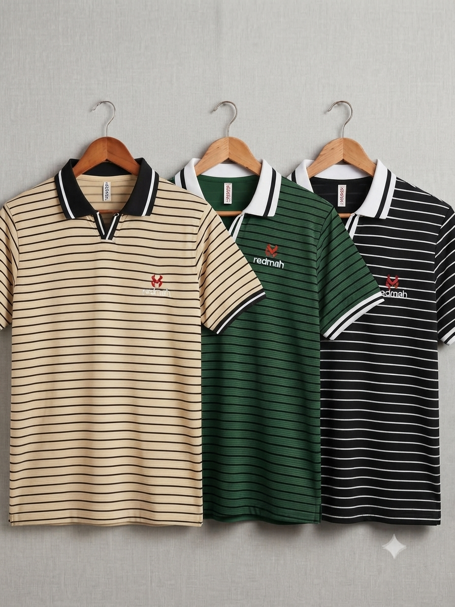 Oldmoney Polo (Cream+Green+Black)